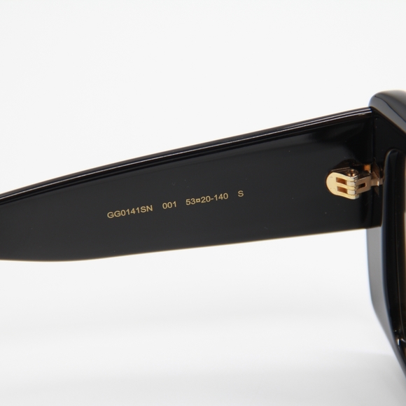 NEW GUCCI GG0141SN 001 WOMEN’S BLACK SUNGLASSES - Picture 12 of 15